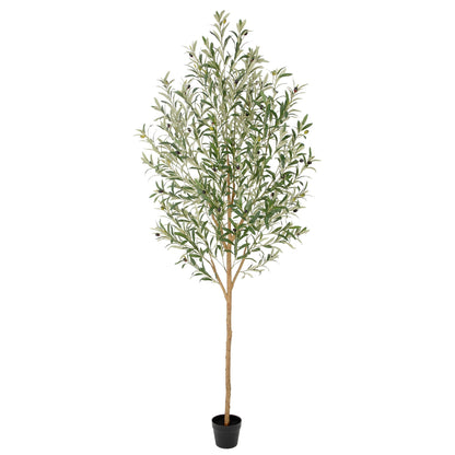 Faux Olive Tree with Real Wood Trunk