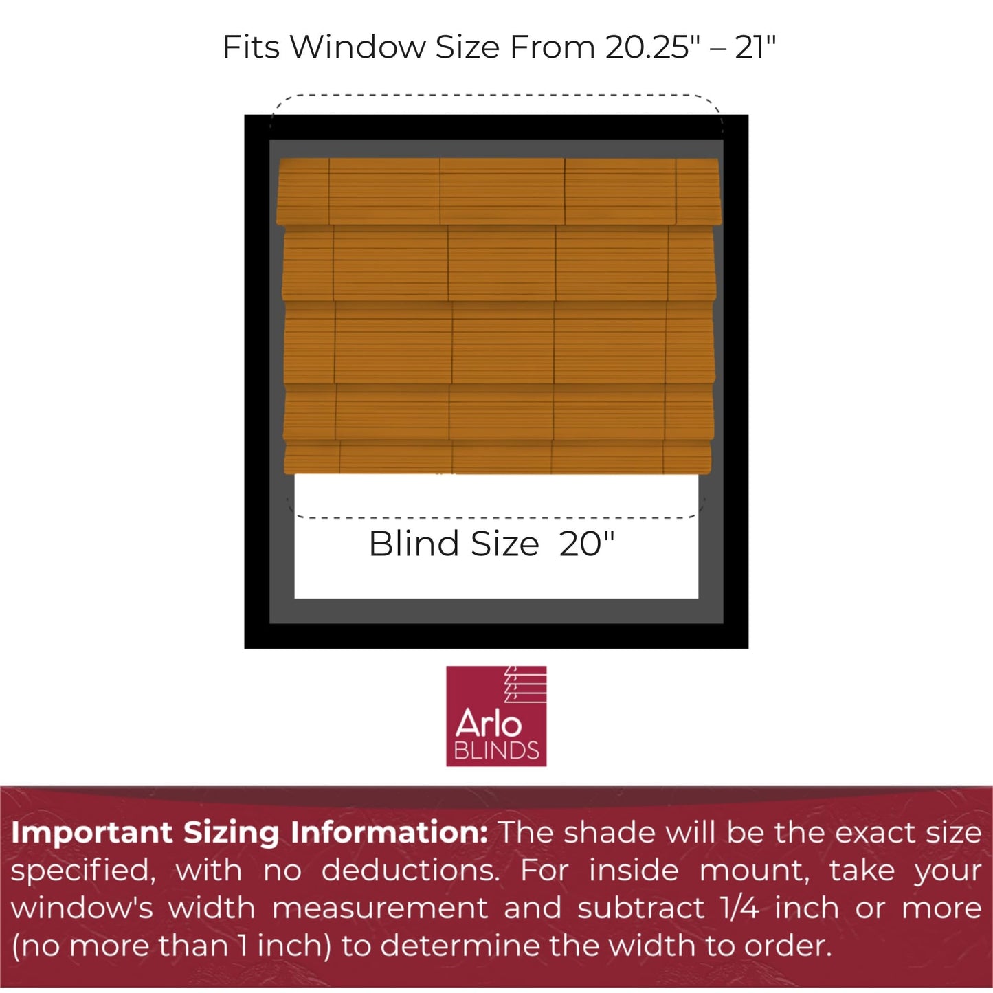 ARLO BLINDS Cordless Bamboo Roman Shades Blinds
