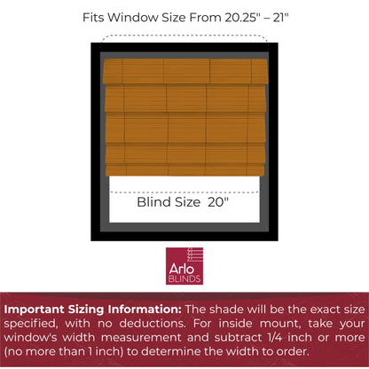 ARLO BLINDS Cordless Bamboo Roman Shades Blinds