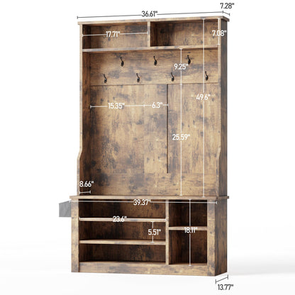 Aiho Hall Tree with Shoe Storage Bench