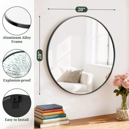 Modern Arch Wall Mirror with Metal Frame for Bedroom Living Room Entryway Decor