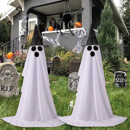 Halloween Ghost String Lights with Remote Control Indoor Outdoor Porch Yard Decorations (2 Pack)
