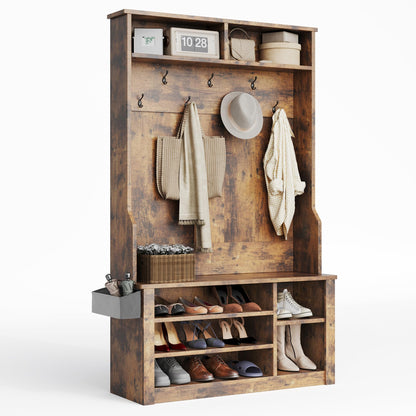 Aiho Hall Tree with Shoe Storage Bench