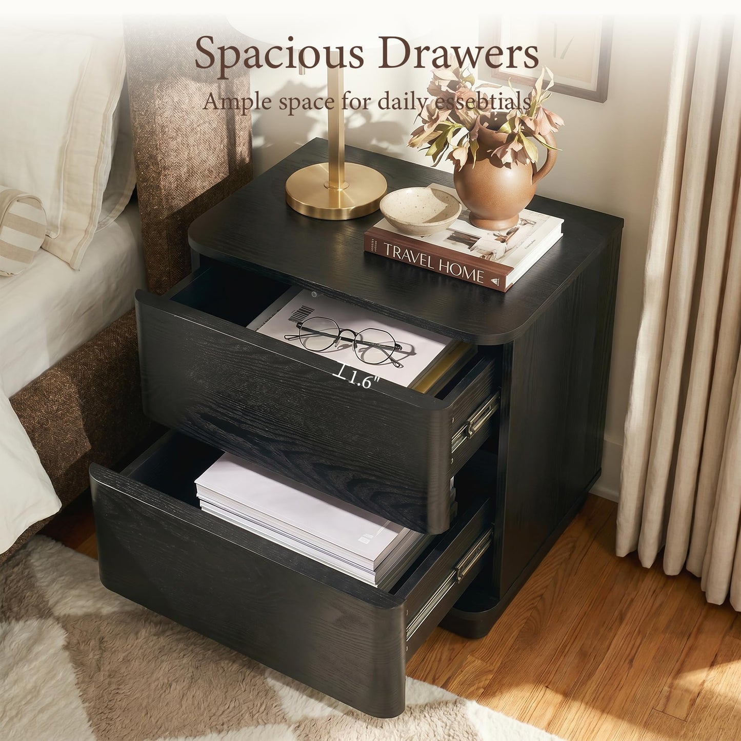 Yechen Nightstands with Hidden Drawer