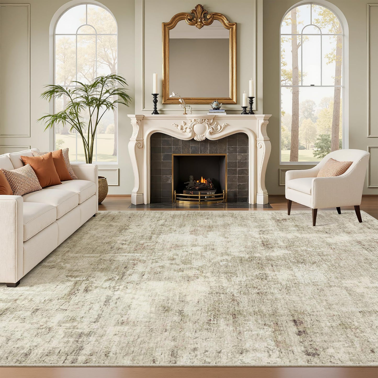 Soalmost Area Rugs for Living Room Dining Room Non-Slip Washable Rug