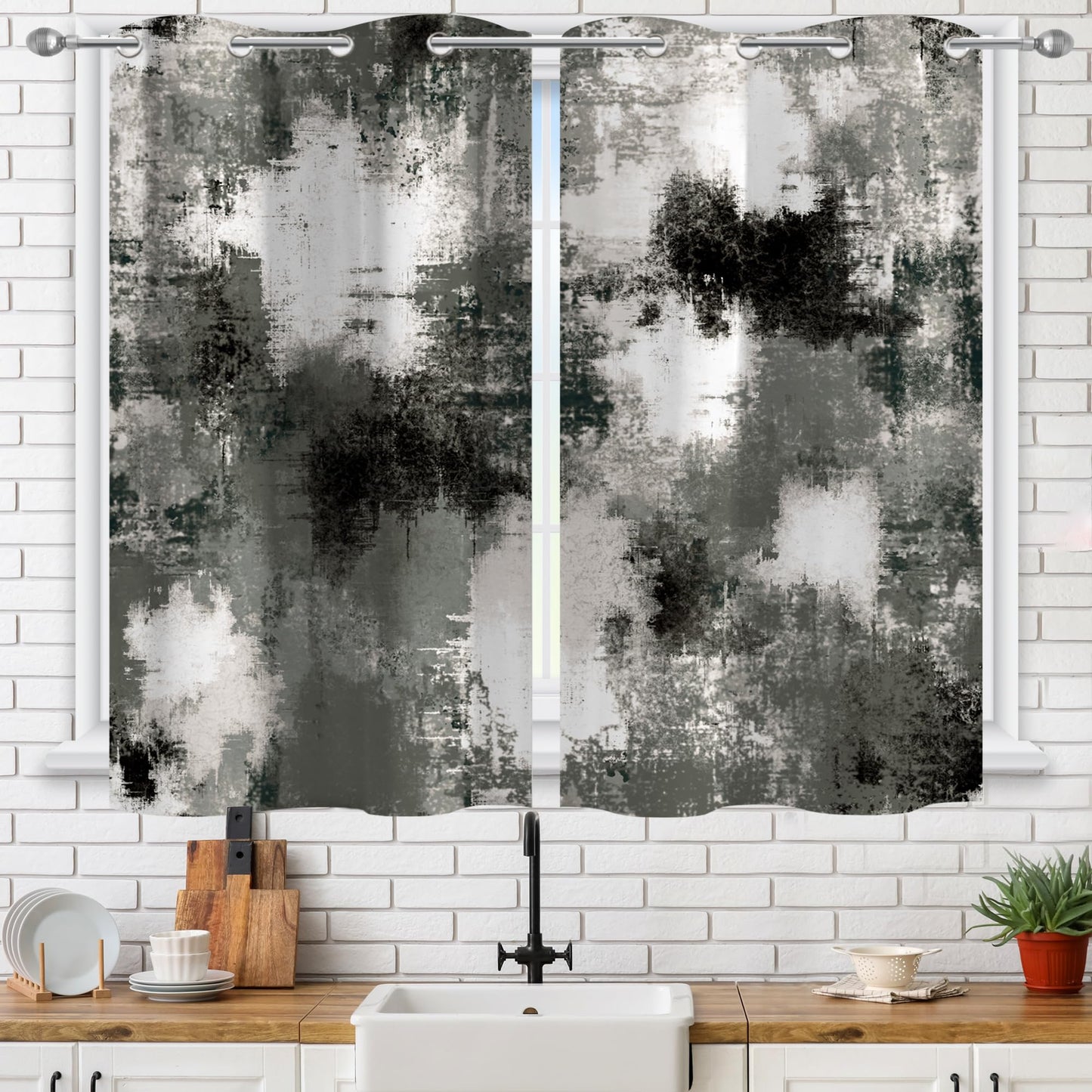 Asuexpect Abstract 50% Blackout Curtains