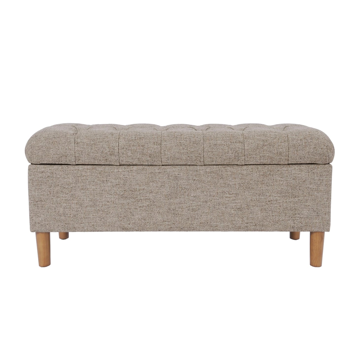 Tufted Storage Ottoman Bench with Hinged Lid for Living Room and Bedroom