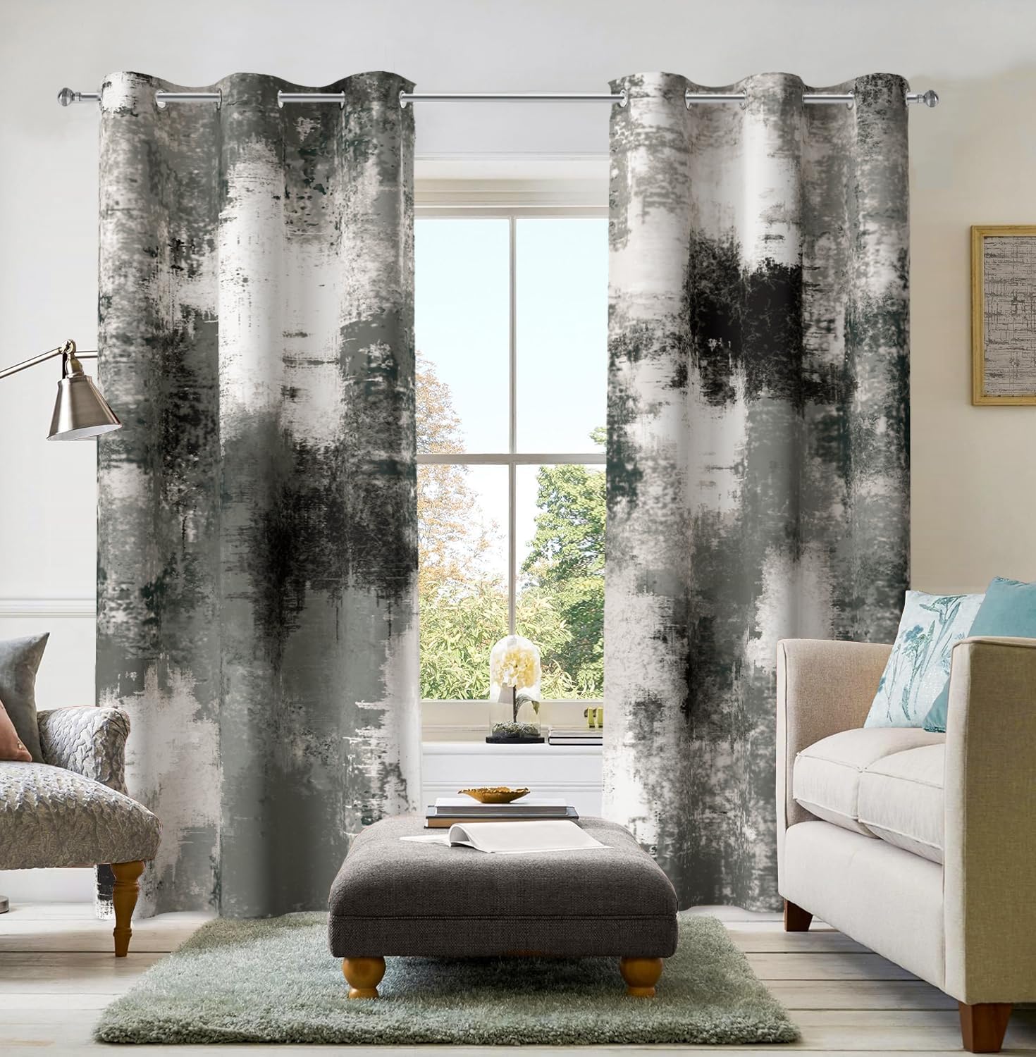 Asuexpect Abstract 50% Blackout Curtains