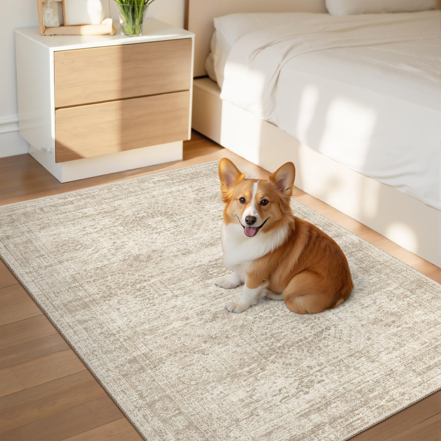 Soalmost Area Rugs for Living Room Dining Room Non-Slip Washable Rug