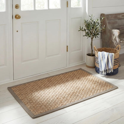 Natural Seagrass Basketweave Area Rug Natural Beige 5x8