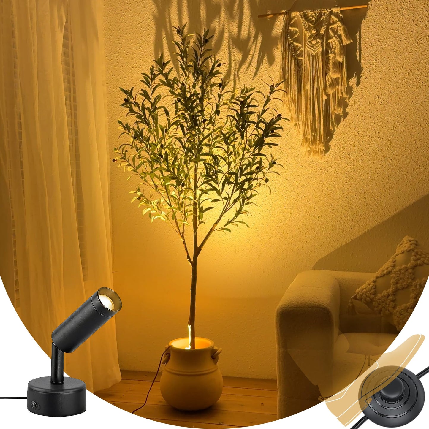 Faux Olive Tree with Real Wood Trunk