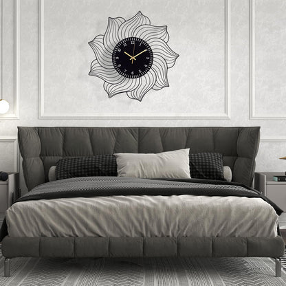 Silent Non-Ticking Metal Wall Clock Battery Operated Modern Decorative Clock for Living Room Bedroom Kitchen Office