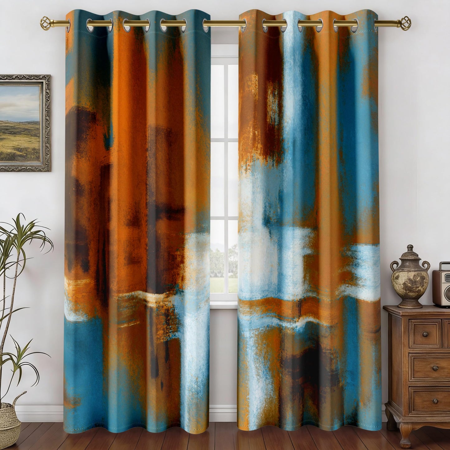 Asuexpect Abstract 50% Blackout Curtains