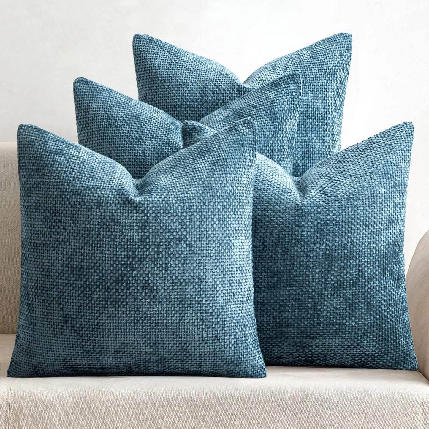 Soft Chenille Throw Pillow Covers Set of 4 Farmhouse Decorative Cushion Covers for Sofa Bedroom Living Room