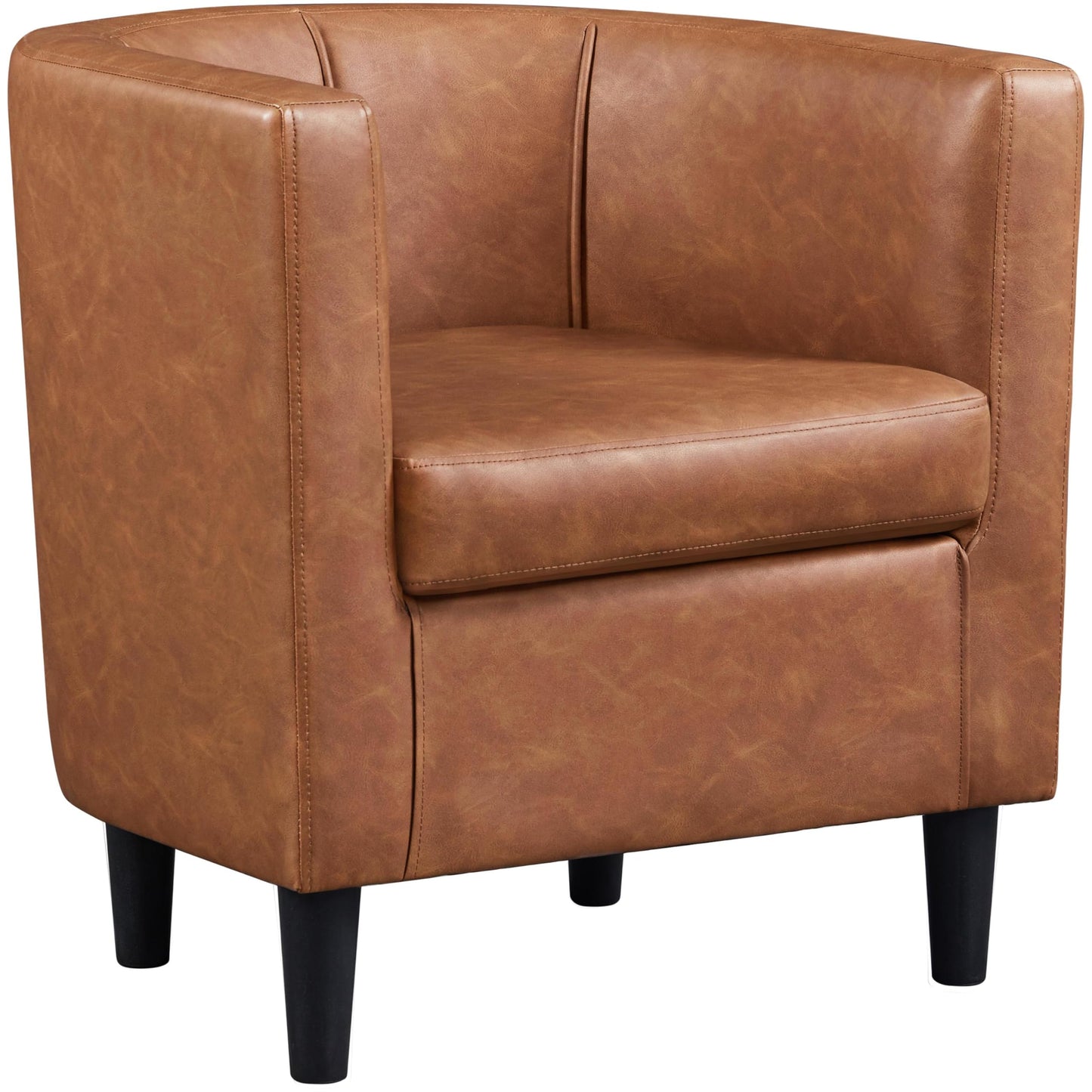 Velvet Armchair with Wide Seat and Wooden Frame for Living Room