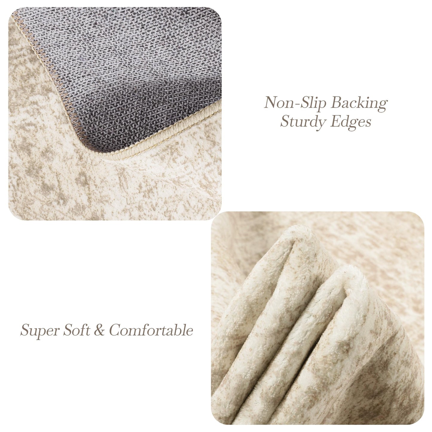 Soalmost Area Rugs for Living Room Dining Room Non-Slip Washable Rug