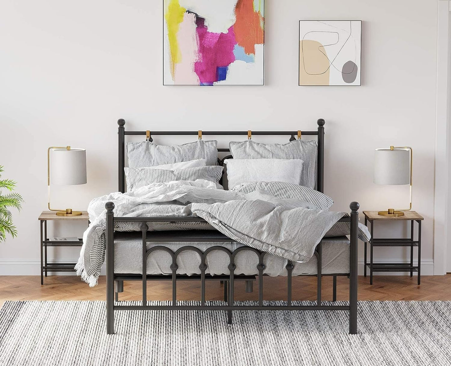 End Table Nightstand for Small Spaces Easy Assembly Home Furniture
