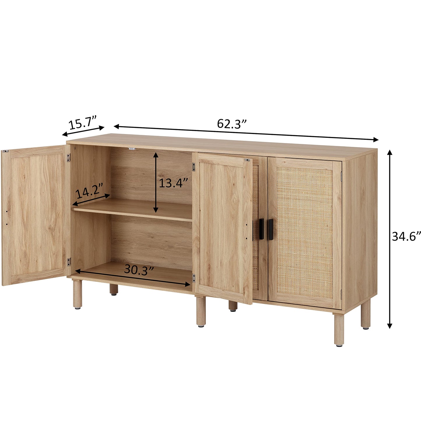 Finnhomy Sideboard Buffet Cabinet hebing