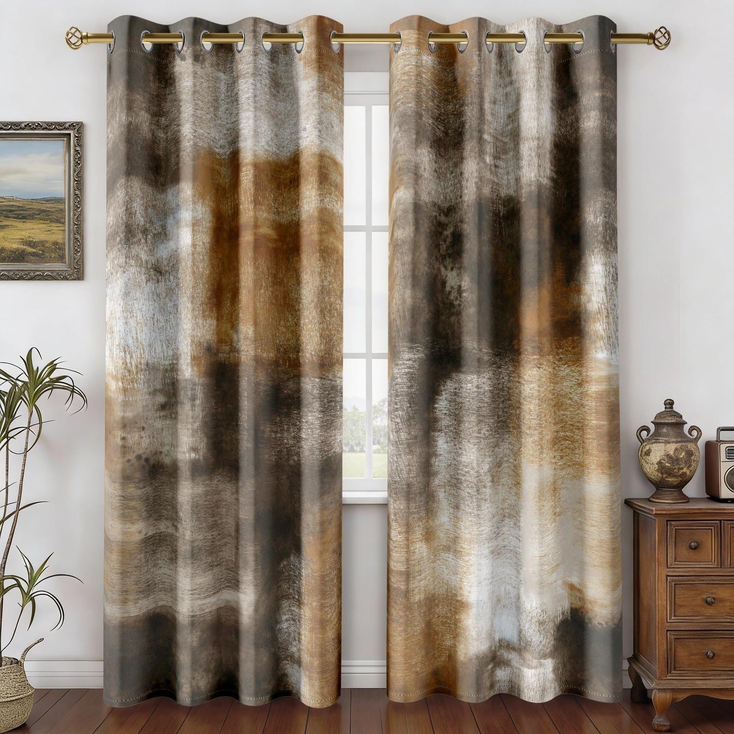 Asuexpect Abstract 50% Blackout Curtains