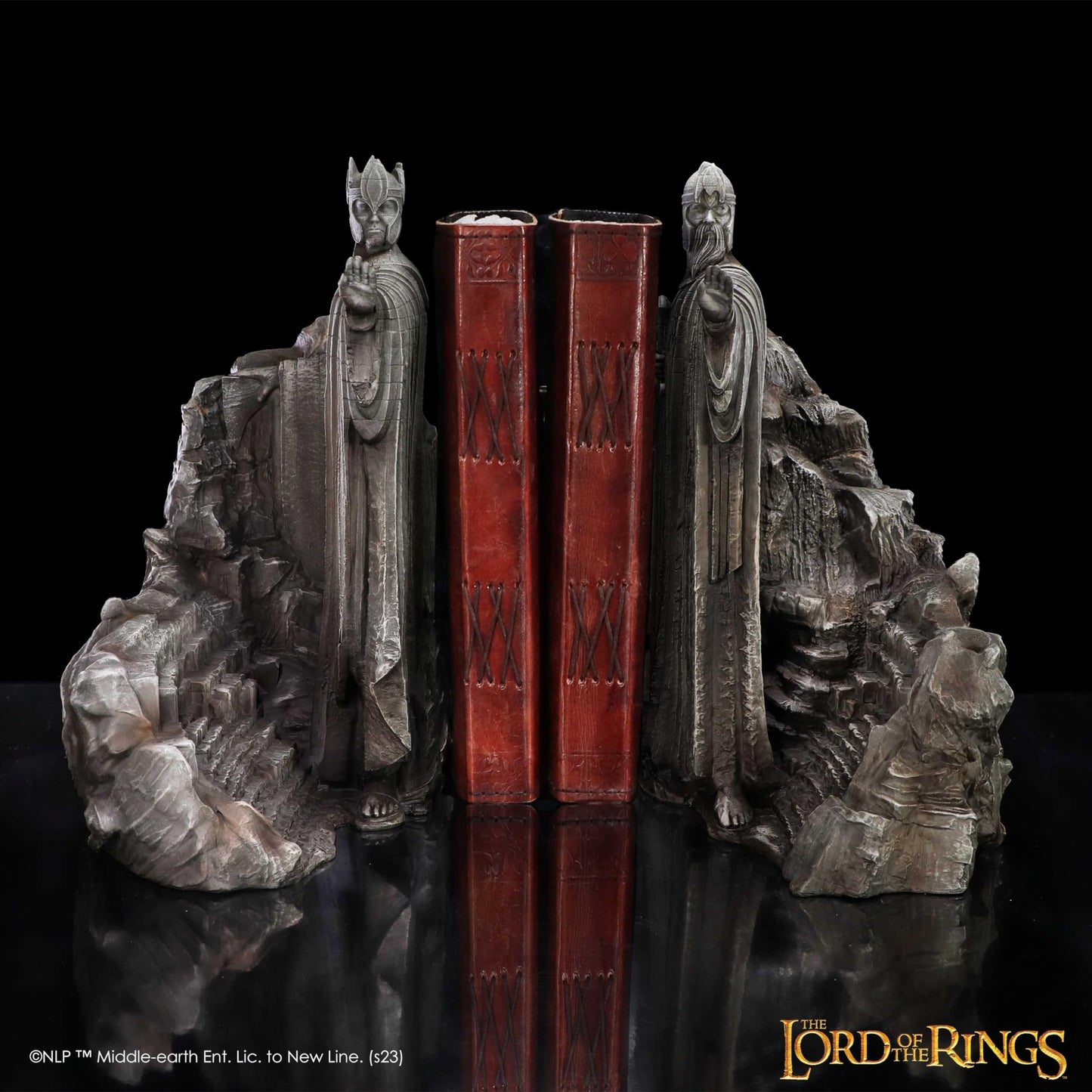 Lord of the Rings Argonath Resin Bookends Hand Painted Middle Earth Bookcase Decor