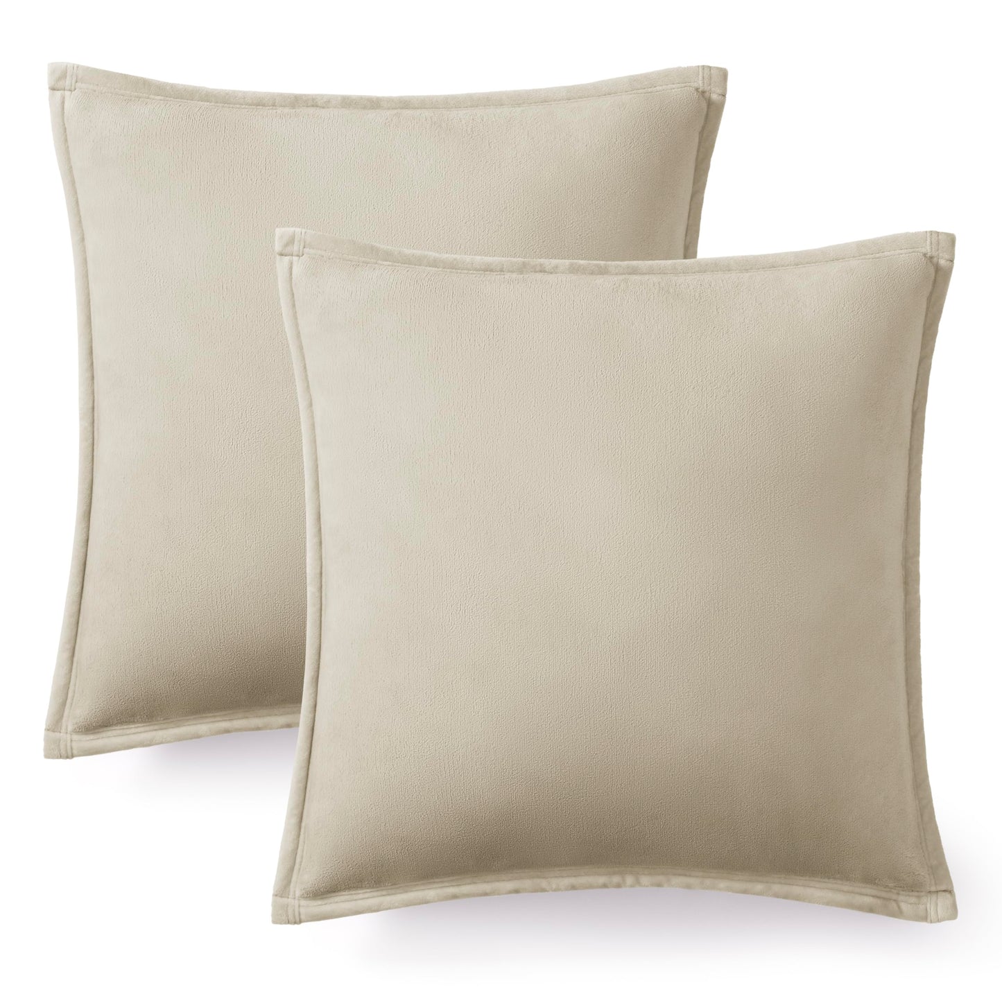 Ultra Soft Plush Decorative Pillow Set 2 Pack 20x20 Cozy Accent Cushions for Sofa Bed Living Room Decor