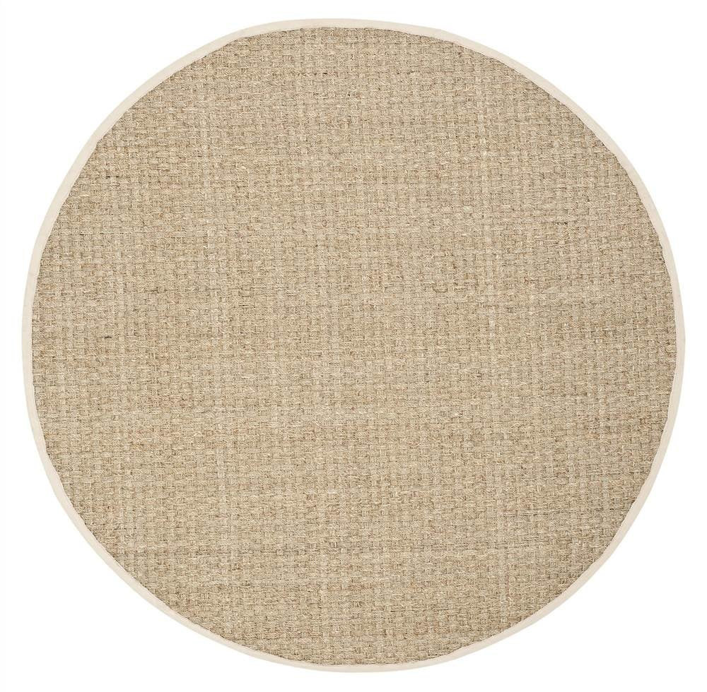 Natural Seagrass Basketweave Area Rug Natural Beige 5x8