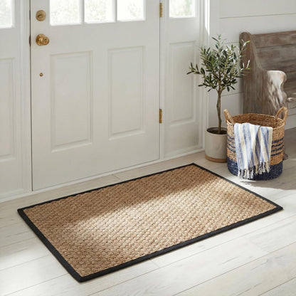 Natural Seagrass Basketweave Area Rug Natural Beige 5x8