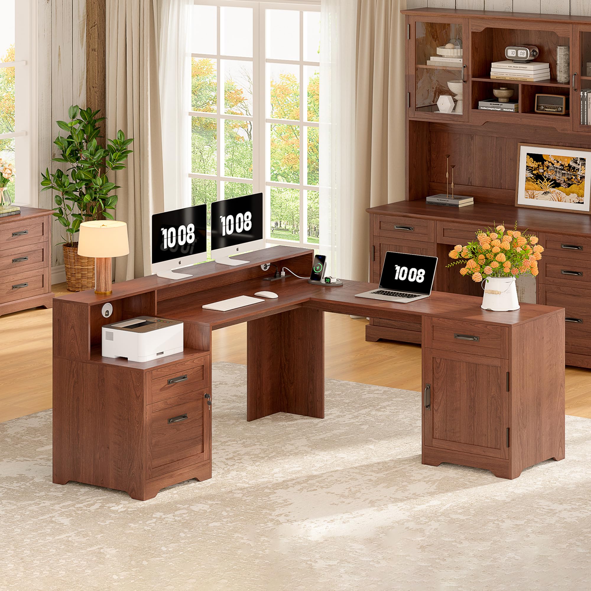 Whalefall 55'' Farmhouse Home Office Desk