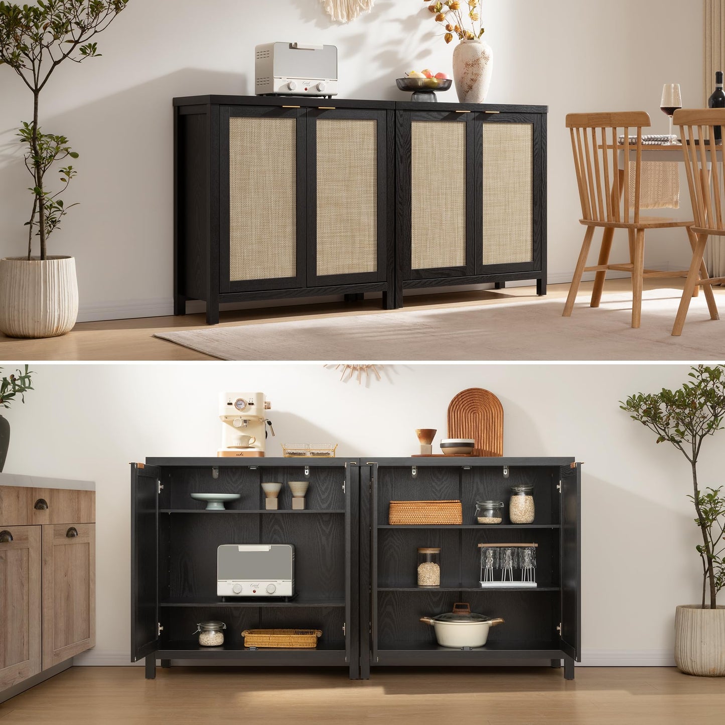Rattan Sideboard with Storage