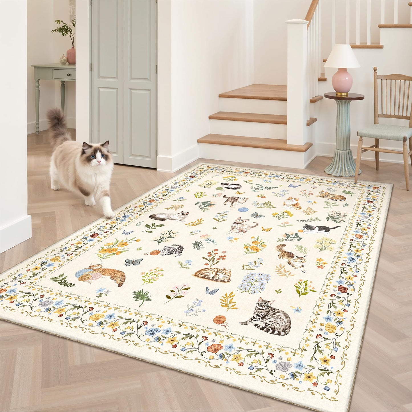 Soalmost Area Rugs for Living Room Dining Room Non-Slip Washable Rug