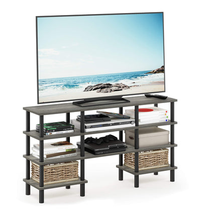 3-Tier Wide Storage Shelf with Open Shelves Engineered Wood Modern Design