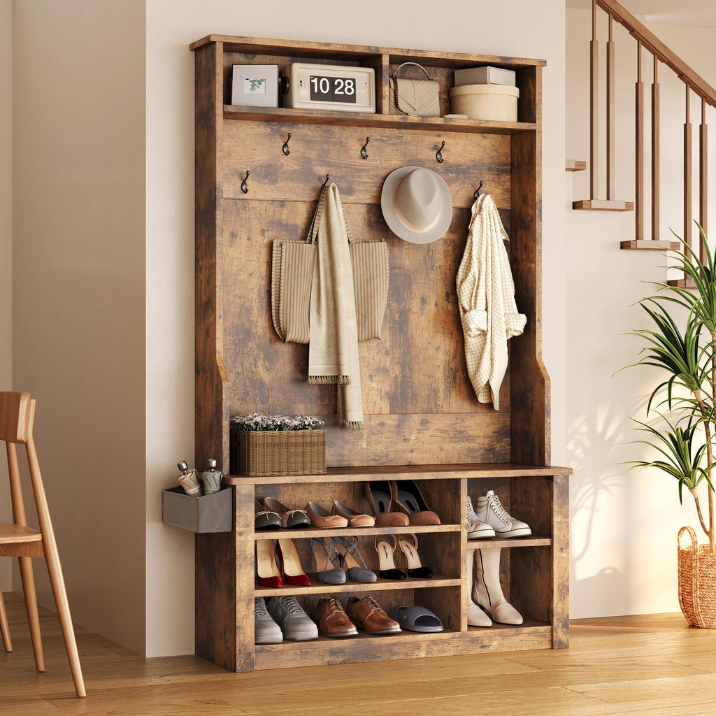 Aiho Hall Tree with Shoe Storage Bench