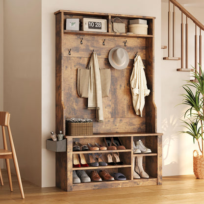 Aiho Hall Tree with Shoe Storage Bench
