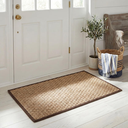 Natural Seagrass Basketweave Area Rug Natural Beige 5x8