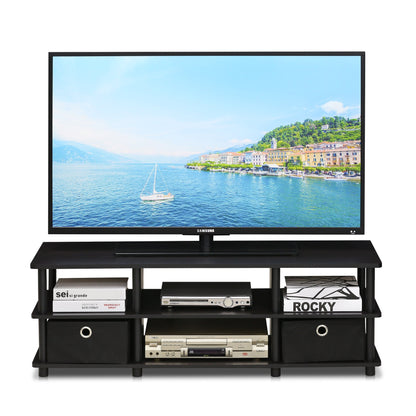 3-Tier Wide Storage Shelf with Open Shelves Engineered Wood Modern Design