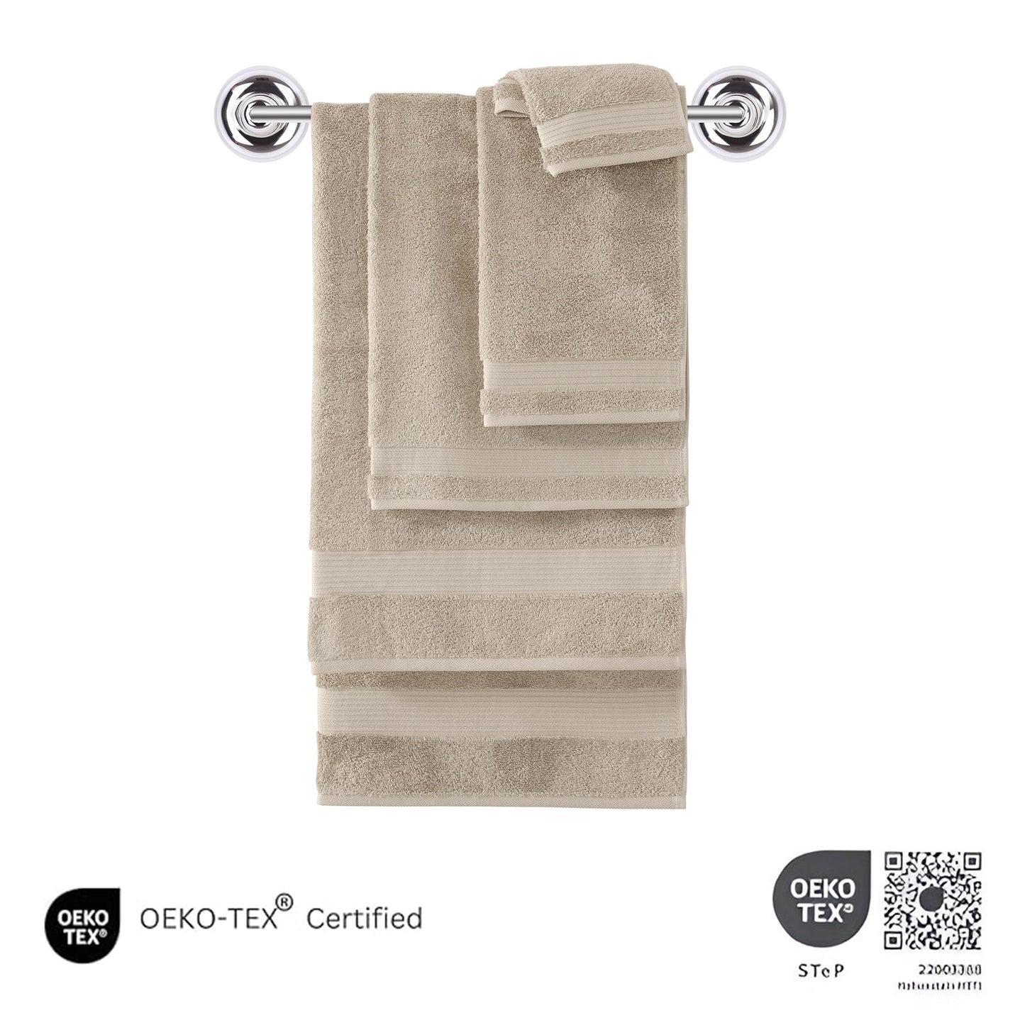 Luxury Turkish Cotton Towel Set Quick Dry Soft Absorbent Bath Hand Washcloth Set Bathroom Essentials