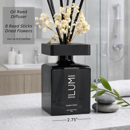 Luxury Home Fragrance Gift Set with Reed Diffuser Candle and Room Spray Dried Flowers Set