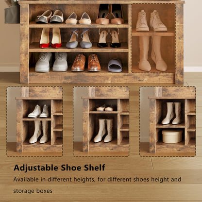 Aiho Hall Tree with Shoe Storage Bench