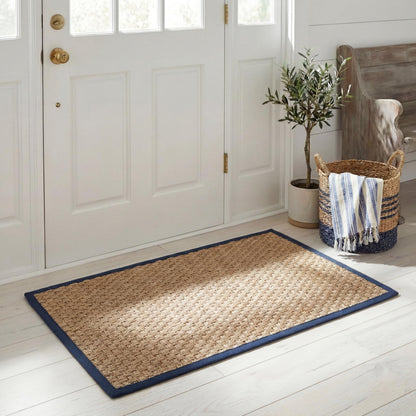 Natural Seagrass Basketweave Area Rug Natural Beige 5x8