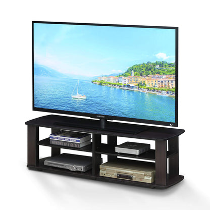 3-Tier Wide Storage Shelf with Open Shelves Engineered Wood Modern Design