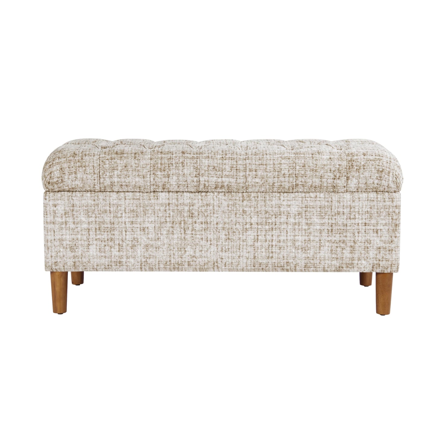 Tufted Storage Ottoman Bench with Hinged Lid for Living Room and Bedroom