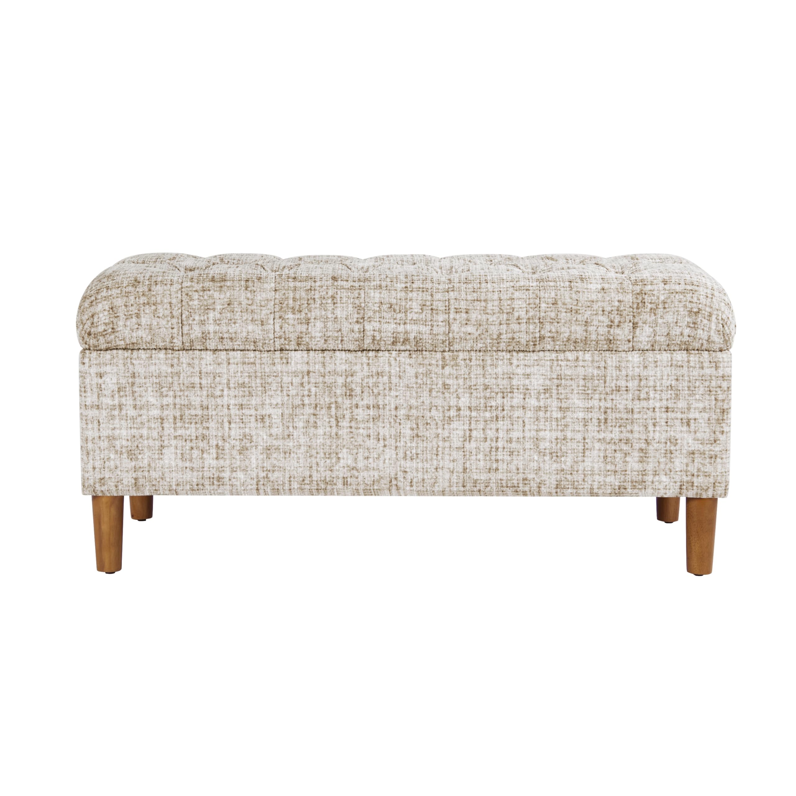 Tufted Storage Ottoman Bench with Hinged Lid for Living Room and Bedroom