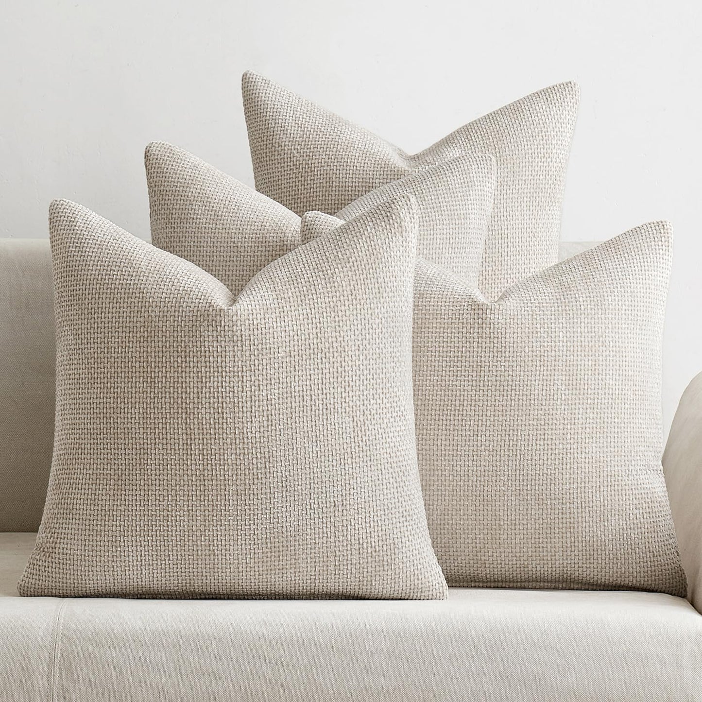 Soft Chenille Throw Pillow Covers Set of 4 Farmhouse Decorative Cushion Covers for Sofa Bedroom Living Room