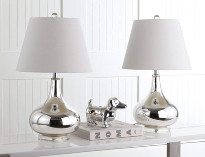 Modern Yellow Glass Gourd Table Lamp Set of 2 Contemporary Bedroom Living Room Desk Lamps LED Bulbs Included
