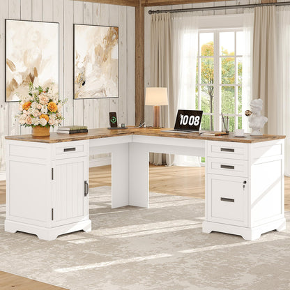 Whalefall 55'' Farmhouse Home Office Desk