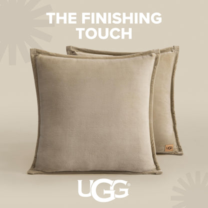 Ultra Soft Plush Decorative Pillow Set 2 Pack 20x20 Cozy Accent Cushions for Sofa Bed Living Room Decor