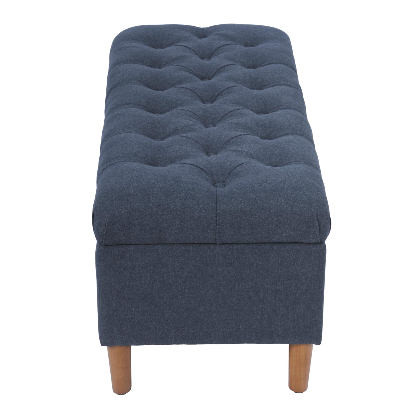 Tufted Storage Ottoman Bench with Hinged Lid for Living Room and Bedroom