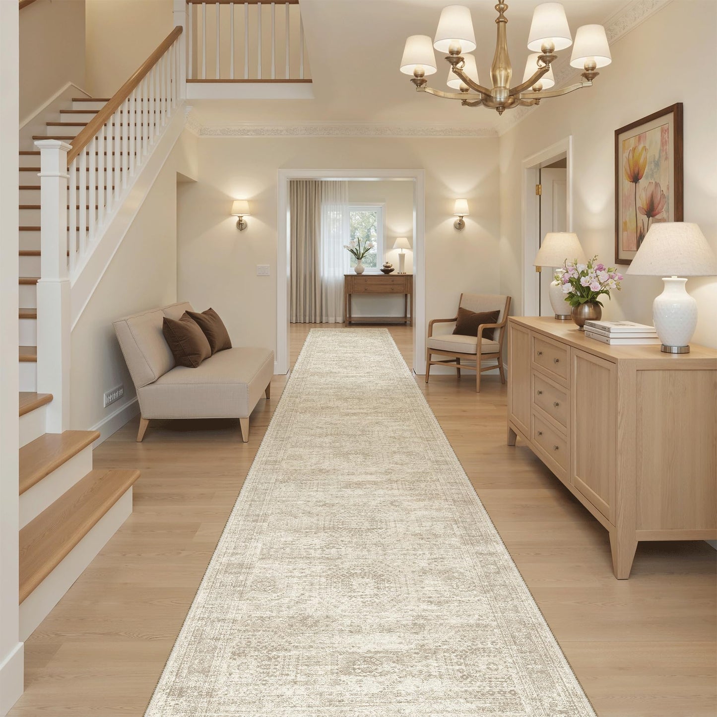 Soalmost Area Rugs for Living Room Dining Room Non-Slip Washable Rug