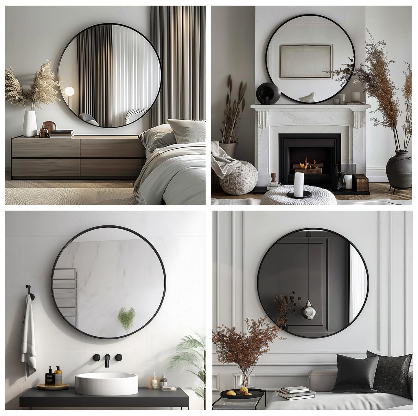 Sunniry Round Wall Mirror