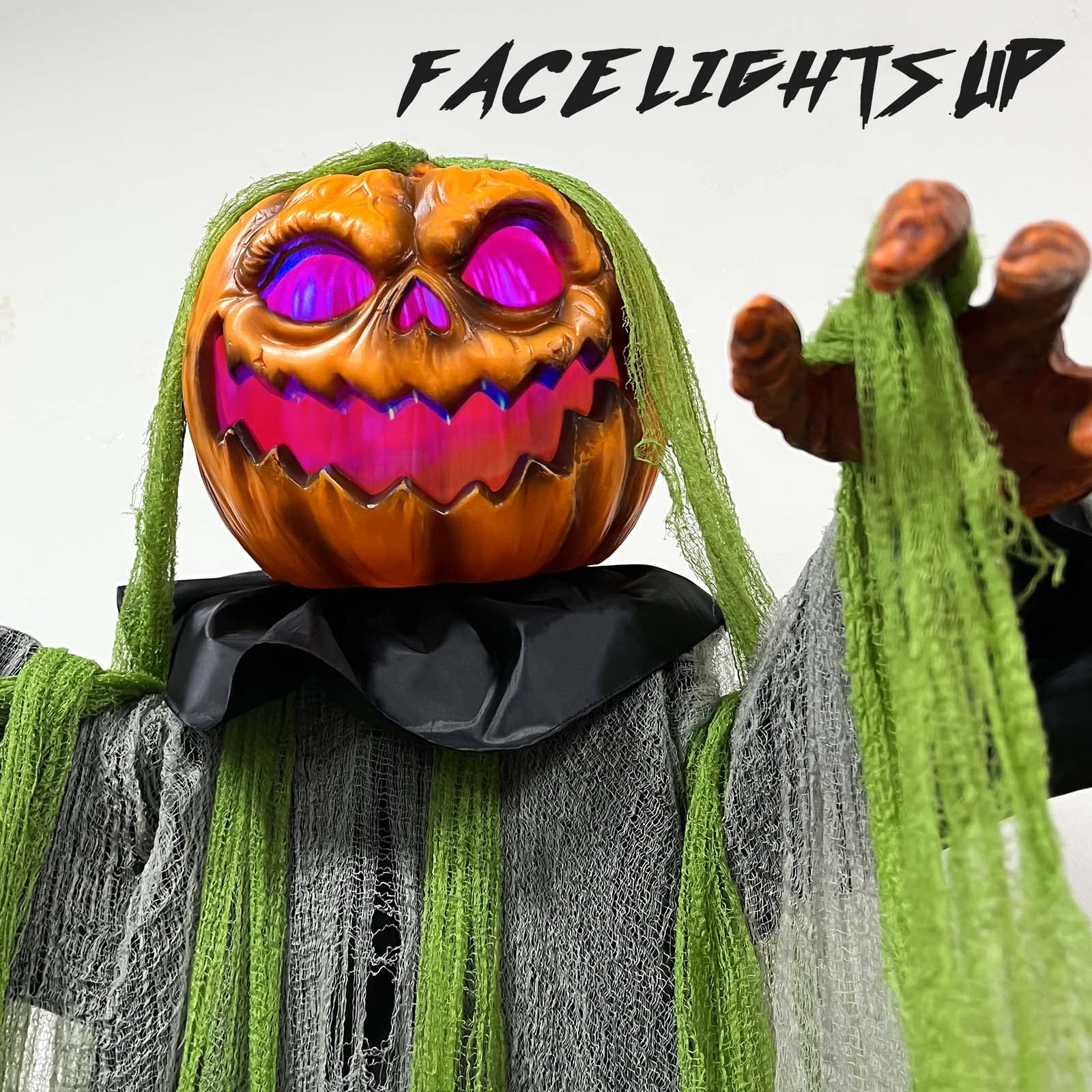 6ft Animated Halloween Evil Root Prop with Sound Sensor Decor